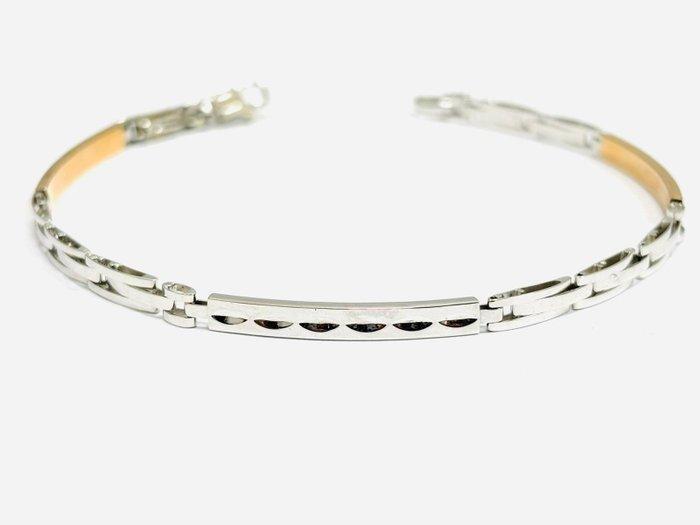 Armband - 18 karaat Witgoud, Roségoud - Made in Italy, Sieraden, Tassen en Uiterlijk, Armbanden