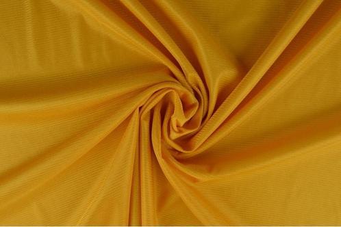 15 meter stretch voering - okergeel, Hobby en Vrije tijd, Stoffen en Lappen, 120 cm of meer, 200 cm of meer, Geel, Nieuw, Polyester
