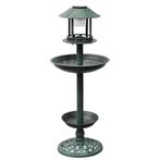 vidaXL Vogelbad/voederhuisje met solarverlichting, Tuin en Terras, Verzenden, Nieuw