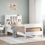 vidaXL Bed met boekenkast zonder matras grenenhout wit, 90 cm, Eenpersoons, Verzenden, Wit