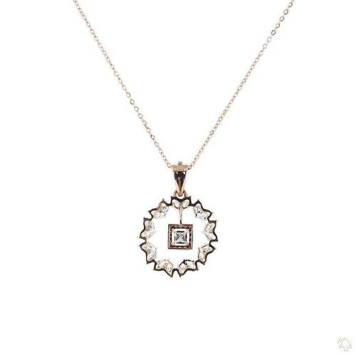 Hanger - 14 karaat Roségoud - 2.15ct. tw. Diamant, Sieraden, Tassen en Uiterlijk, Antieke sieraden