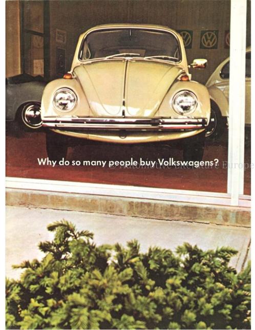 1968 VOLKSWAGEN KEVER BROCHURE ENGELS (USA), Boeken, Auto's | Folders en Tijdschriften, Volkswagen