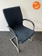 Ahrend 230 vergaderstoel - Zilvergrijs frame - Blauwe stoffe, Vergader- of Presentatieruimte, Ophalen of Verzenden, Gebruikt, Stoel