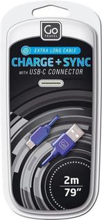 Go Travel reisstekker - oplaad-/synchronisatiekabel 2M USB-C, Nieuw, Samsung, Verzenden