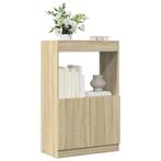 vidaXL Hoge kast 63x33x100 cm bewerkt hout sonoma, Verzenden, Nieuw, Overige houtsoorten