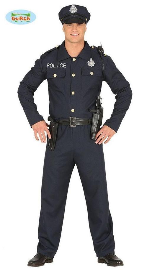 Politie pak heren, Hobby en Vrije tijd, Feestartikelen, Feestartikel, Nieuw, Verzenden