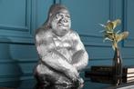 Decoratief Gorilla-figuur KONG 40cm zilveren handgemaakte, Huis en Inrichting, Woonaccessoires | Overige, Ophalen of Verzenden