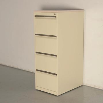 Mibra dossierkast, creme, 133 x 50 cm, 4 laden