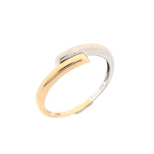 Bicolor gouden ring (witgoud, geelgoud, dames sieraad), Sieraden, Tassen en Uiterlijk, Ringen, Dame, Overige kleuren, 19 tot 20