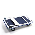 Stalen plateauwagen met inklapbare duwbeugel, lvm. 300 kg  -, Verzenden