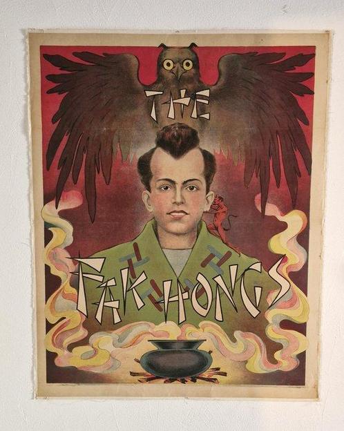 Anonymous - The fak Hong affiche entoilée - Jaren 1920, Antiek en Kunst, Kunst | Tekeningen en Foto's