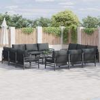 vidaXL Tuin Sofa Set 12 pcs Antraciet Staal, Verzenden, Nieuw