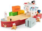 New Classic Toys Grote Houten Speelgoed Containerboot -, Verzenden, Zo goed als nieuw
