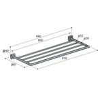 Handdoekrek Hotbath Gal 60 cm Geborsteld Messing PVD, Doe-het-zelf en Verbouw, Sanitair, Ophalen of Verzenden, Nieuw