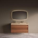 Badmeubelset Riga Travertin met Wastafel 120 cm Walnoot, Ophalen of Verzenden, Nieuw, Bad