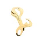 Gouden letter broche; letter J, Ophalen of Verzenden, Gebruikt, Overige kleuren, Goud