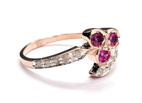 Zonder Minimumprijs - Ring - 9 kt. Roségoud, Zilver -, Sieraden, Tassen en Uiterlijk, Ringen