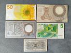 Nederland. - 5 banknotes - various dates (Zonder, Postzegels en Munten, Munten | Nederland