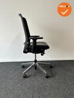 Gispen Zinn bureaustoel - 4D Armleggers - Zwart Leer, Werkplek, Ophalen of Verzenden, Gebruikt, Stoel