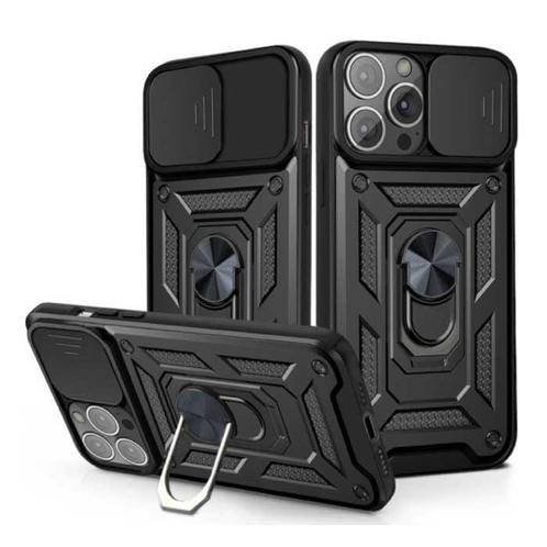 iPhone 14 - Armor Hoesje met Kickstand en Camera Bescherming, Telecommunicatie, Mobiele telefoons | Hoesjes en Frontjes | Apple iPhone