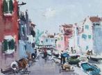 Giancarlo Novello (1945) - Burano, Antiek en Kunst, Kunst | Schilderijen | Klassiek