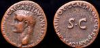 Died 19ad Roman Germanicus Ae As legend around S C Brons, Postzegels en Munten, Munten | Europa | Niet-Euromunten, Verzenden