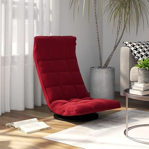 Vloerstoel Fluweel Wijnrood Draaibaar - Tweedekansje!, Huis en Inrichting, Stoelen, Rood, Nieuw, Ophalen of Verzenden