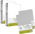 Textielpakket Frans bed - 2 moltons en 2 hoeslakens - rechts, Eenpersoons, Verzenden, Nieuw, Wit