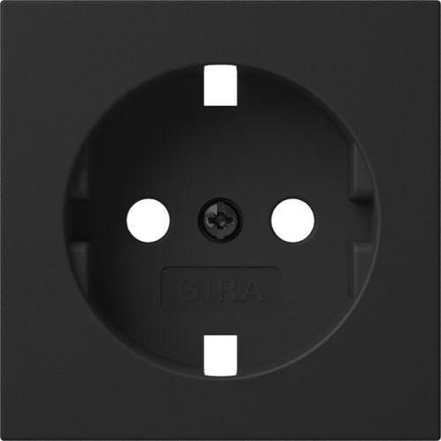 GIRA Systeem 55 Centraalplaat Wandcontactdoos Mat Zwart, Doe-het-zelf en Verbouw, Elektra en Kabels, Nieuw, Ophalen of Verzenden