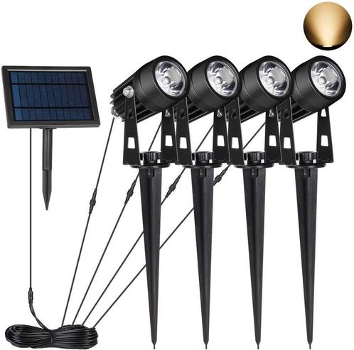 LED Solar tuinspots  - complete set 4 stuks, Tuin en Terras, Buitenverlichting, Ophalen of Verzenden