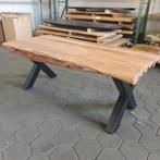 Eettafel boomstam | 200cm  | Acaciahout | Naturel, Ophalen, Nieuw, Industrieel