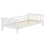 Kinderbed met bedbodem en uitvalbeveiliging 70x140 cm wit, Kinderen en Baby's, Kinderkamer | Bedden, Verzenden, Nieuw