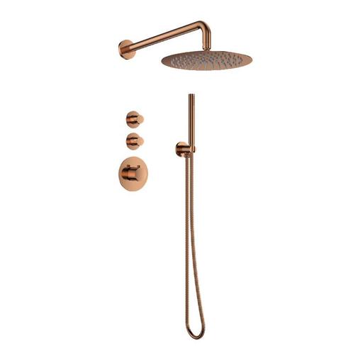 Sani Royal Pro Inbouw Regendouche Brons Geborsteld Messing, Doe-het-zelf en Verbouw, Sanitair