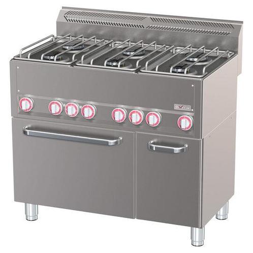Fornuis 6 branders op conventieoven gn1/1 en neutrale kast |, Zakelijke goederen, Horeca | Overige, Verzenden