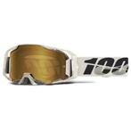 100% ARMATIC Pitch White / Gold – Crossbril / MX-goggle, Motoren, Kleding | Motorkleding, Verzenden, Nieuw met kaartje