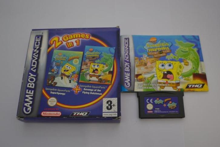 SpongeBob SquarePants Supersponge + Revenge on the Flying, Spelcomputers en Games, Games | Nintendo Game Boy, Zo goed als nieuw