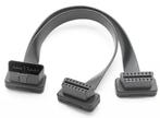 16-pins OBD2 Platte Verleng- en Splitterkabel 2-delig (30 cm, Verzenden, Nieuw
