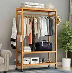 Kledingrek van Bamboe met 3 Planken en Wielen, Verzenden, Nieuw