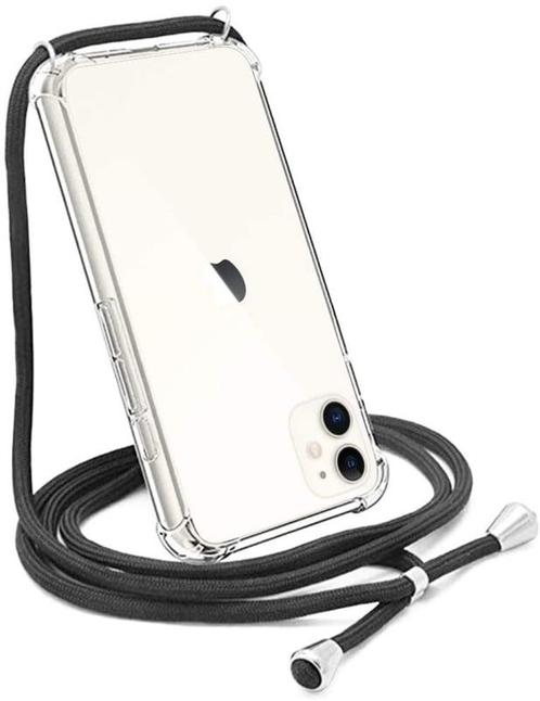 iPhone 11 Crossbody Transparant TPU Hoesje met Koord, Telecommunicatie, Mobiele telefoons | Hoesjes en Frontjes | Apple iPhone