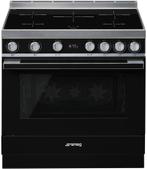 Smeg CPF9IPBL inductie fornuis - zwart, Verzenden, 60 cm of meer, Nieuw, Energieklasse A of zuiniger