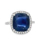 Ring Platina - 5.03ct. tw. Saffier - Diamant, Nieuw