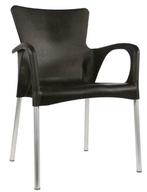 Stapelbare stoelen kunststof met armleuning stoel 7 kleuren, Ophalen of Verzenden, Nieuw in verpakking, Meubilair