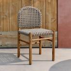 *WOONWINKEL* Kave Home Tavira Design Tuinstoel Massief Teakh, Verzenden, Nieuw, Rotan