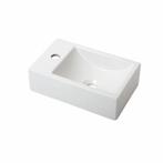 Fontein Plieger Houston Kraangat Links 37x23cm Mat Wit, Ophalen of Verzenden, Nieuw