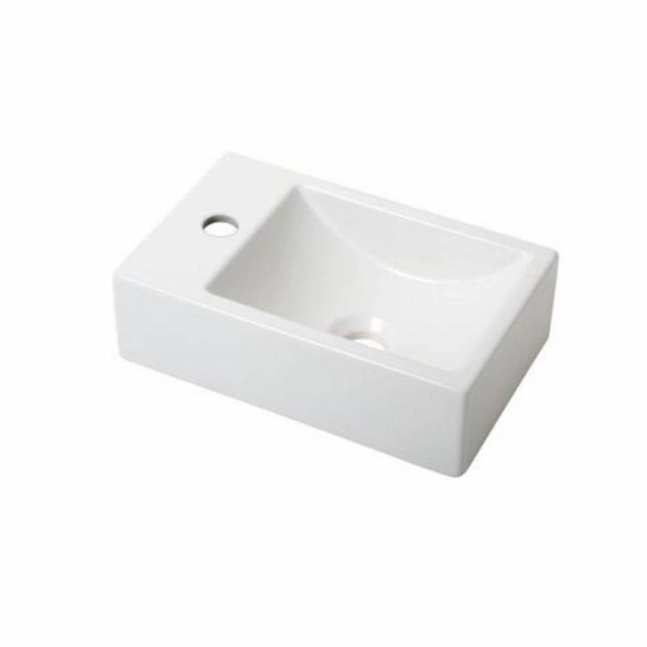 Fontein Plieger Houston Kraangat Links 37x23cm Mat Wit, Doe-het-zelf en Verbouw, Sanitair, Ophalen of Verzenden
