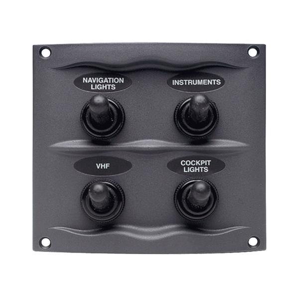 BEP Marine 900-4WP Schakelpaneel 4 Schakelaars, Watersport en Boten, Navigatiemiddelen en Scheepselektronica, Nieuw, Ophalen of Verzenden