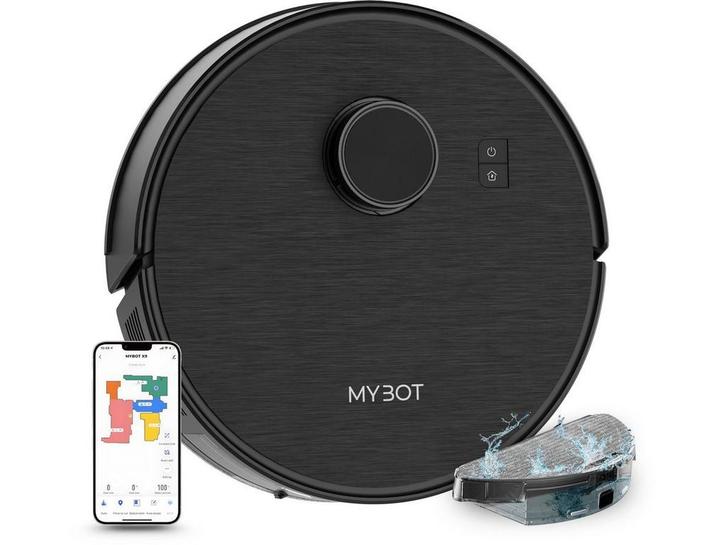 MYBOT X9 - Robotstofzuiger - Dweilfunctie - 6500PA, Witgoed en Apparatuur, Stofzuigers, Zo goed als nieuw, Verzenden