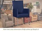 Leren eetkamerstoel Spark - Hermes Kobalt (blauw) - Poten, Blauw, Nieuw, Ophalen of Verzenden, Eén
