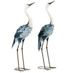 TRUUSK Set van 2 Tuinfiguur Kraanvogels - Roestvrij Staal -, Verzenden, Nieuw