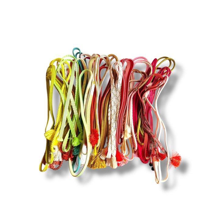 Geselecteerde set van 25 vintage Obijime (Kumihimo) - De, Antiek en Kunst, Antiek | Overige Antiek